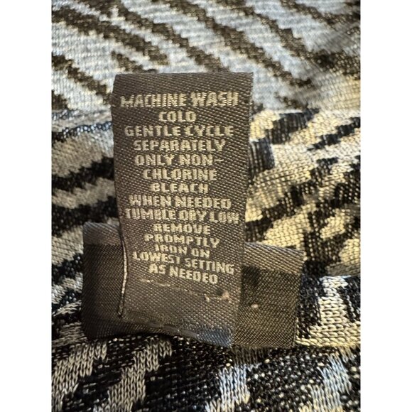 Chicos Light Jacket Topper 3 XL Black Gray Silver Open Front Stretch Washable - Picture 10 of 10